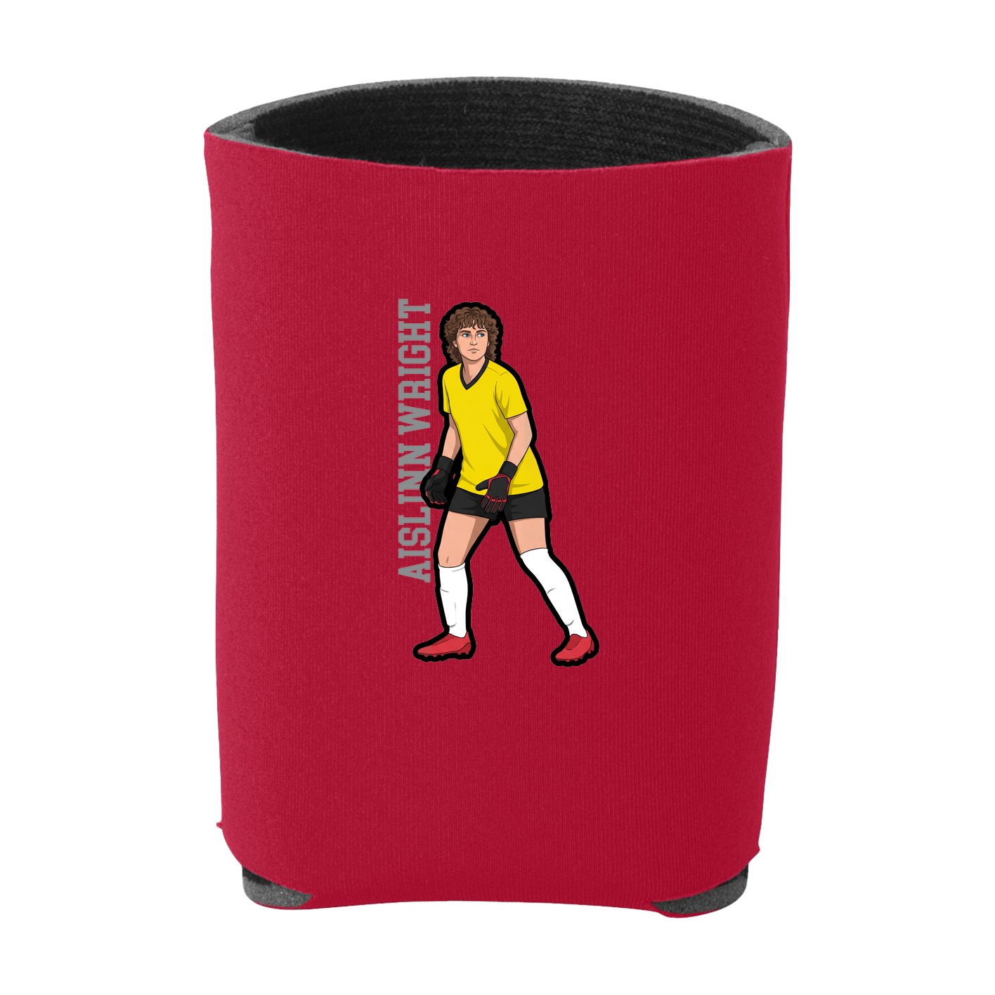 Can Holder — Name Vertical in Red