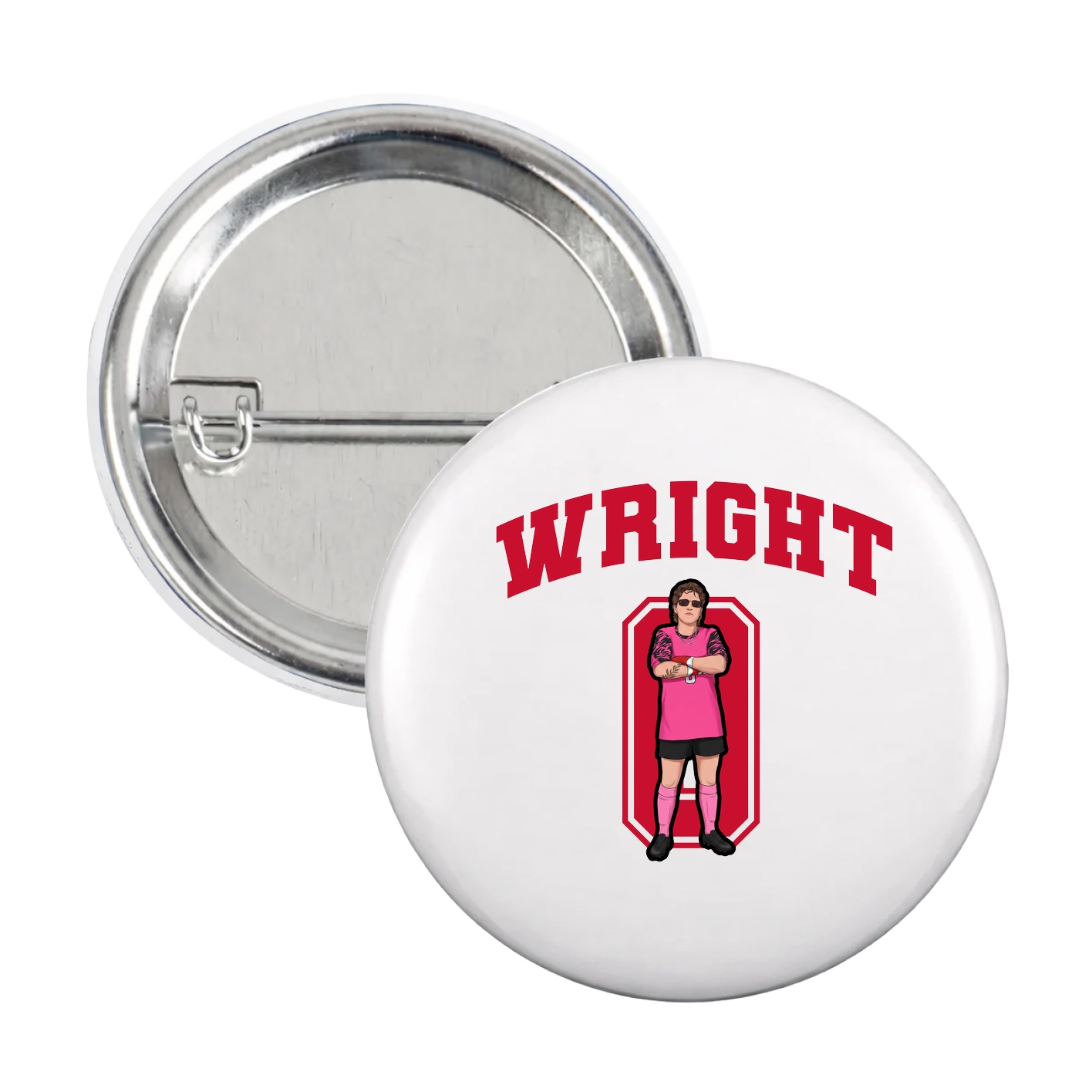 Game Day Button — Number in White