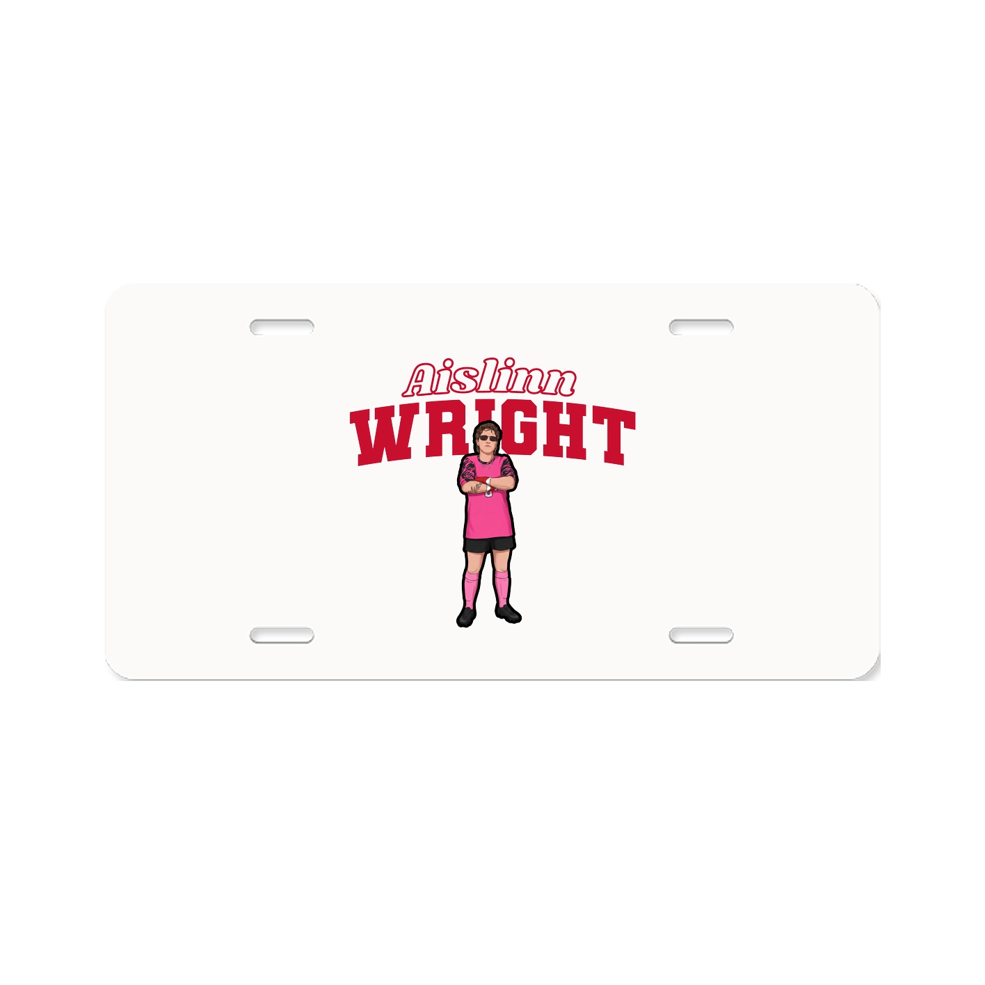 License Plate — Name Arch in Classic