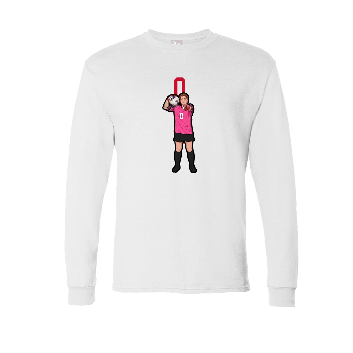 Long Sleeve Tee — Number Top in White