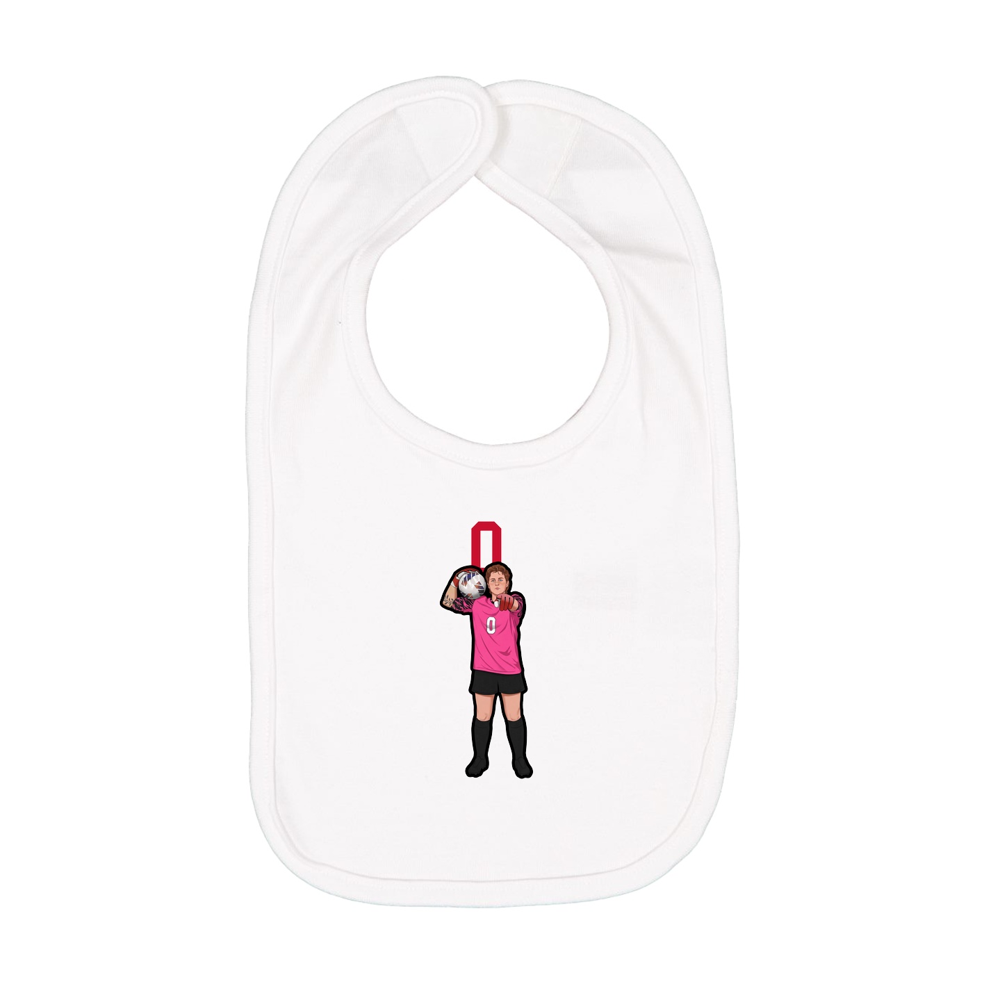 Infant Bib — Number Top in White