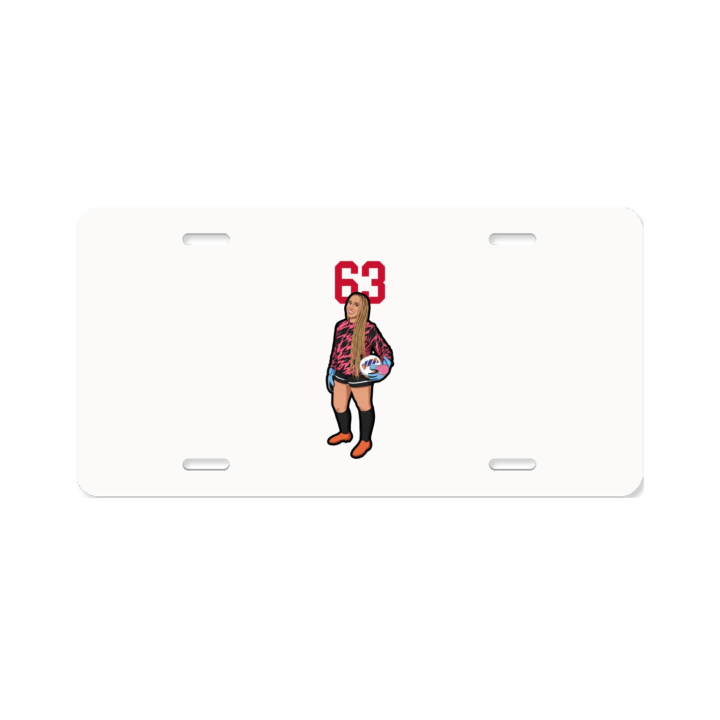 License Plate — Number Top in Classic