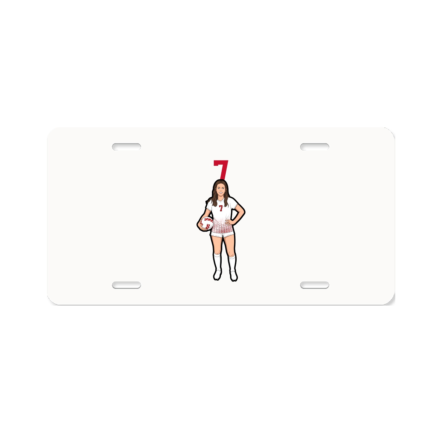 License Plate — Number Top in Classic