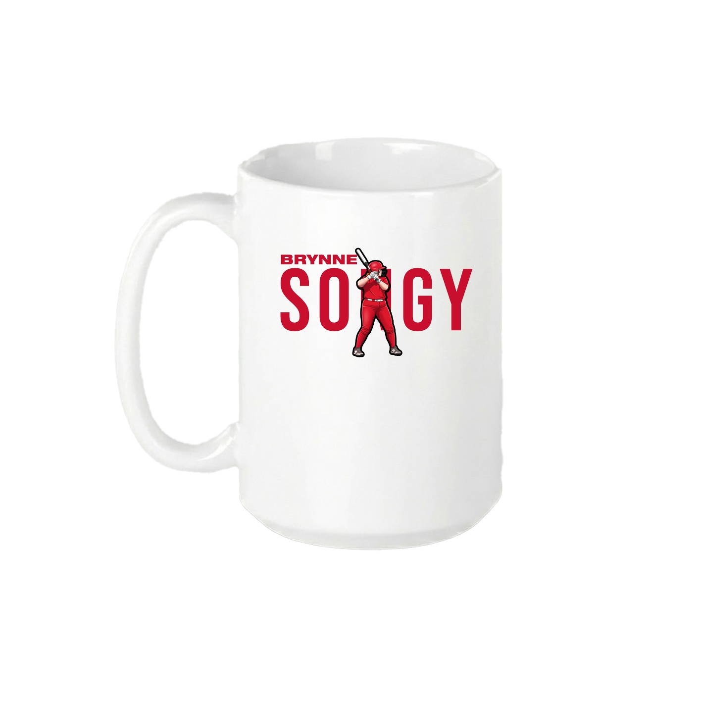 15oz Coffee Mug — Player Name in White