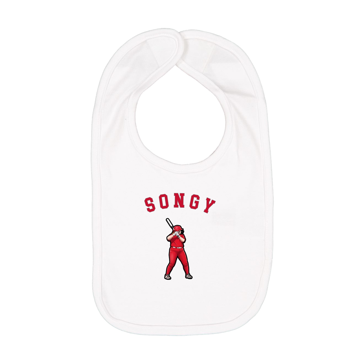 Infant Bib — Shirsey Arch in White