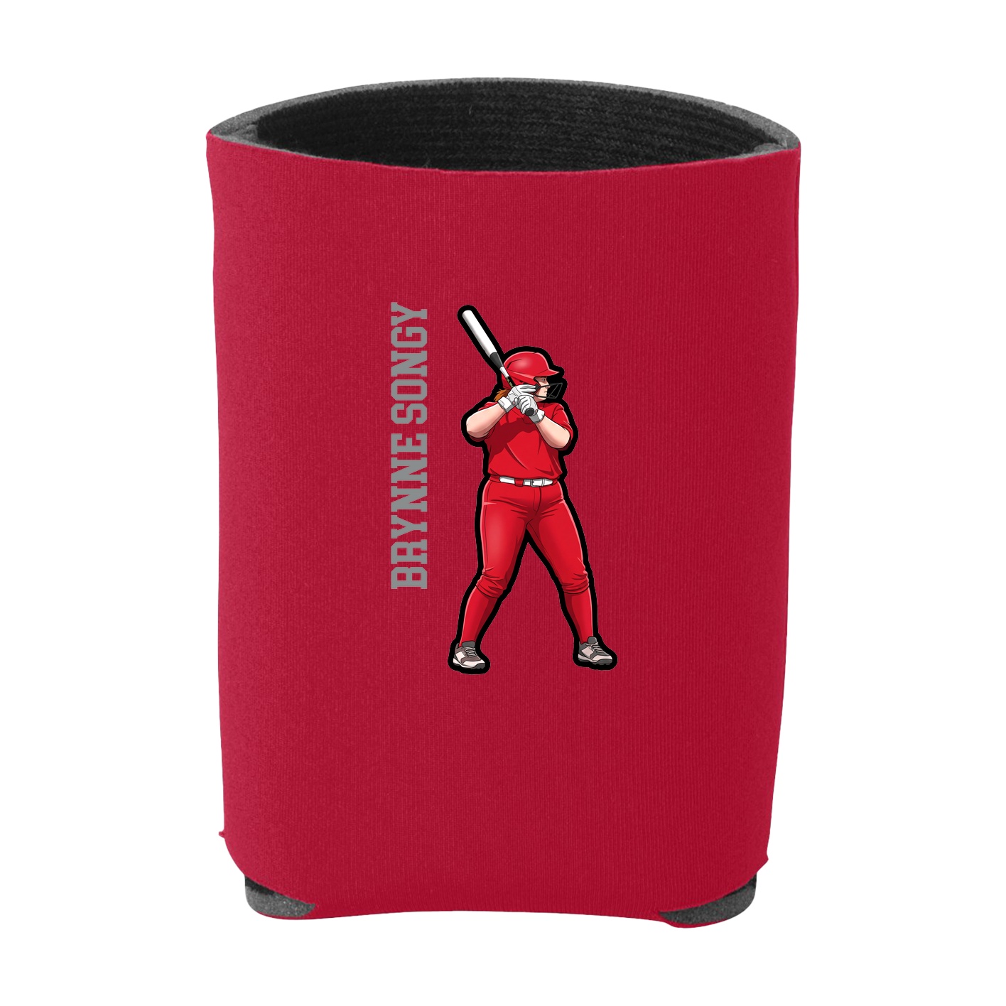 Can Holder — Name Vertical in Red