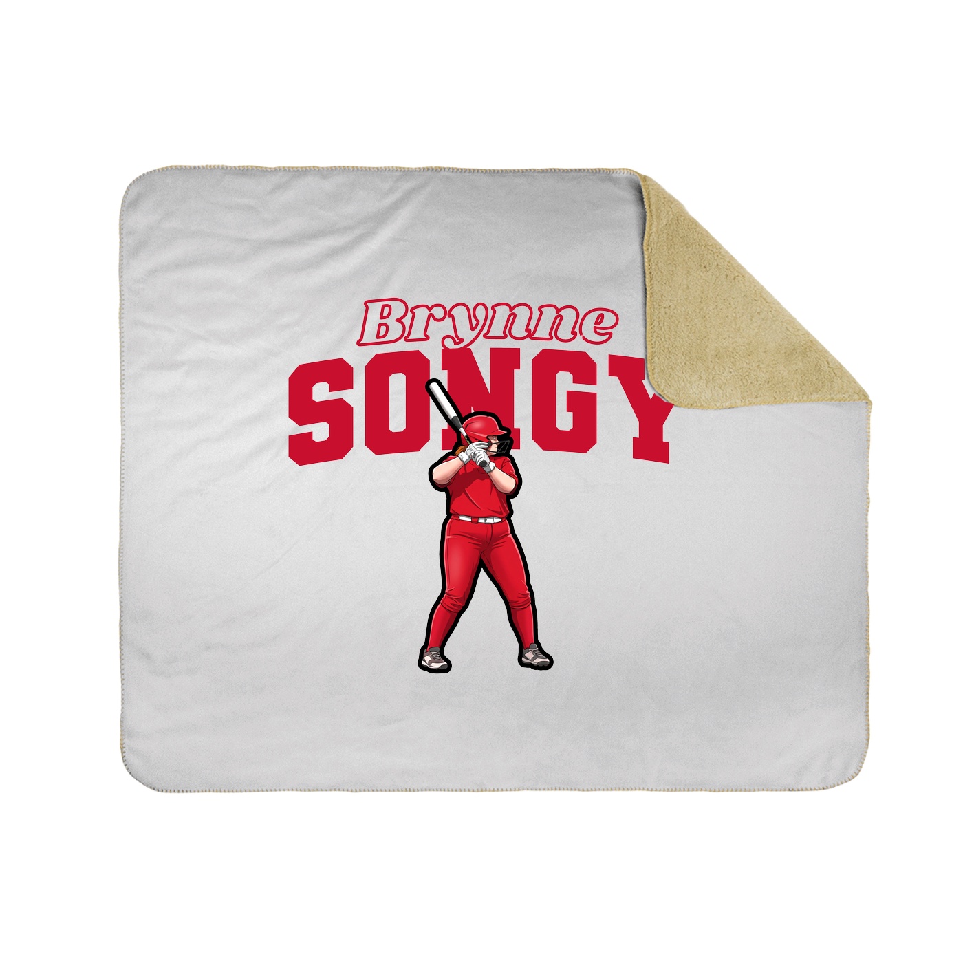 Throw Blanket — Name Arch in White