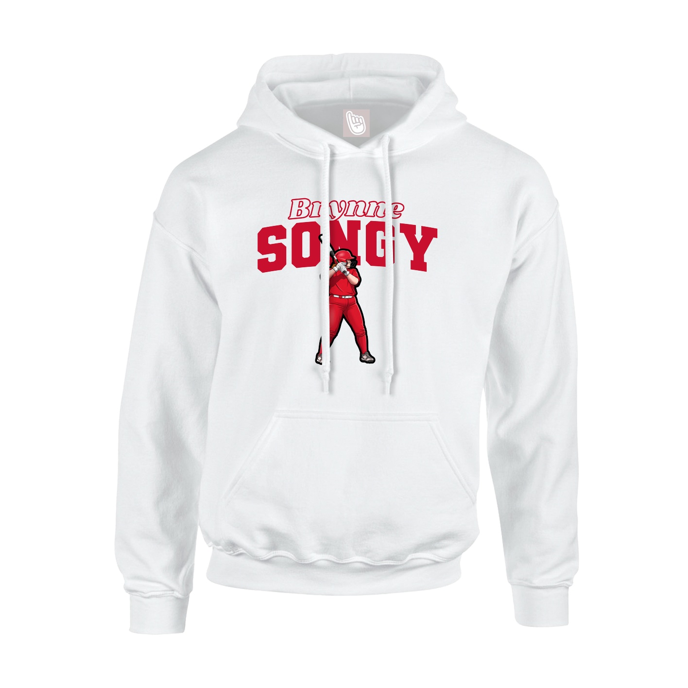 Hoodie — Name Arch in White