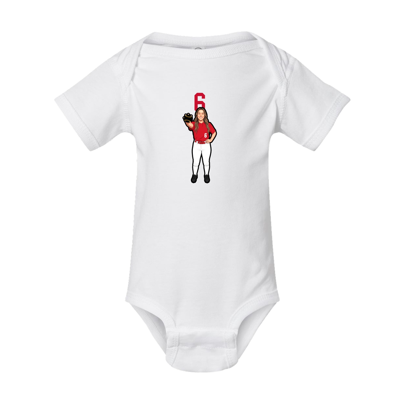 Baby Onesie — Number Top in White