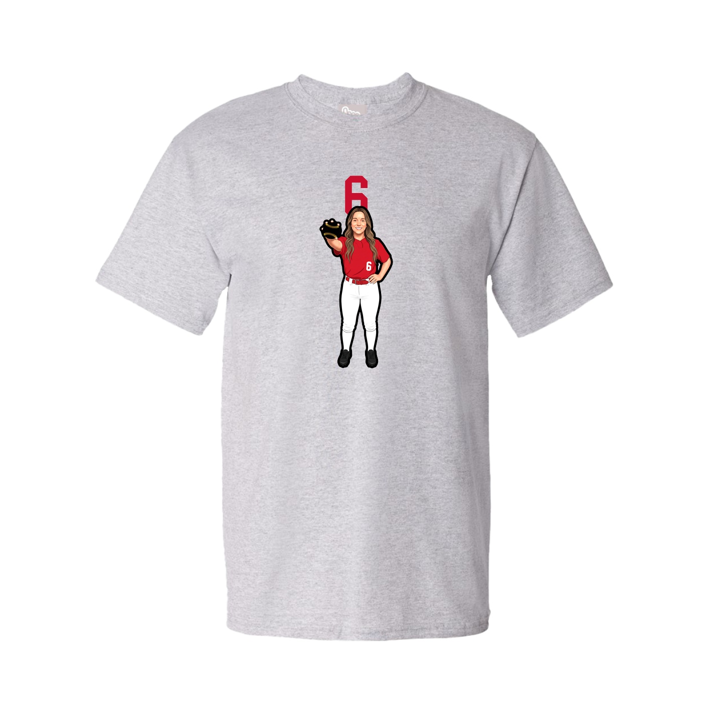 Youth Tee — Number Top in Grey