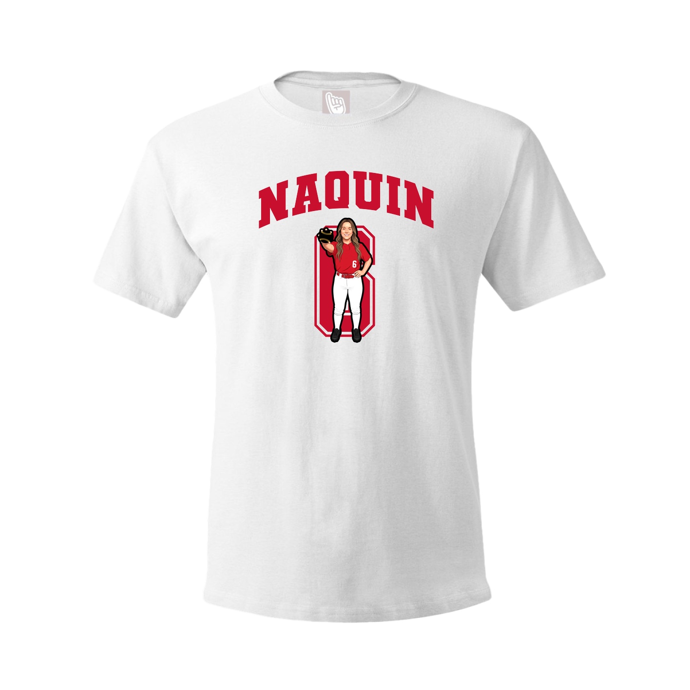 Youth Tee — Number in White