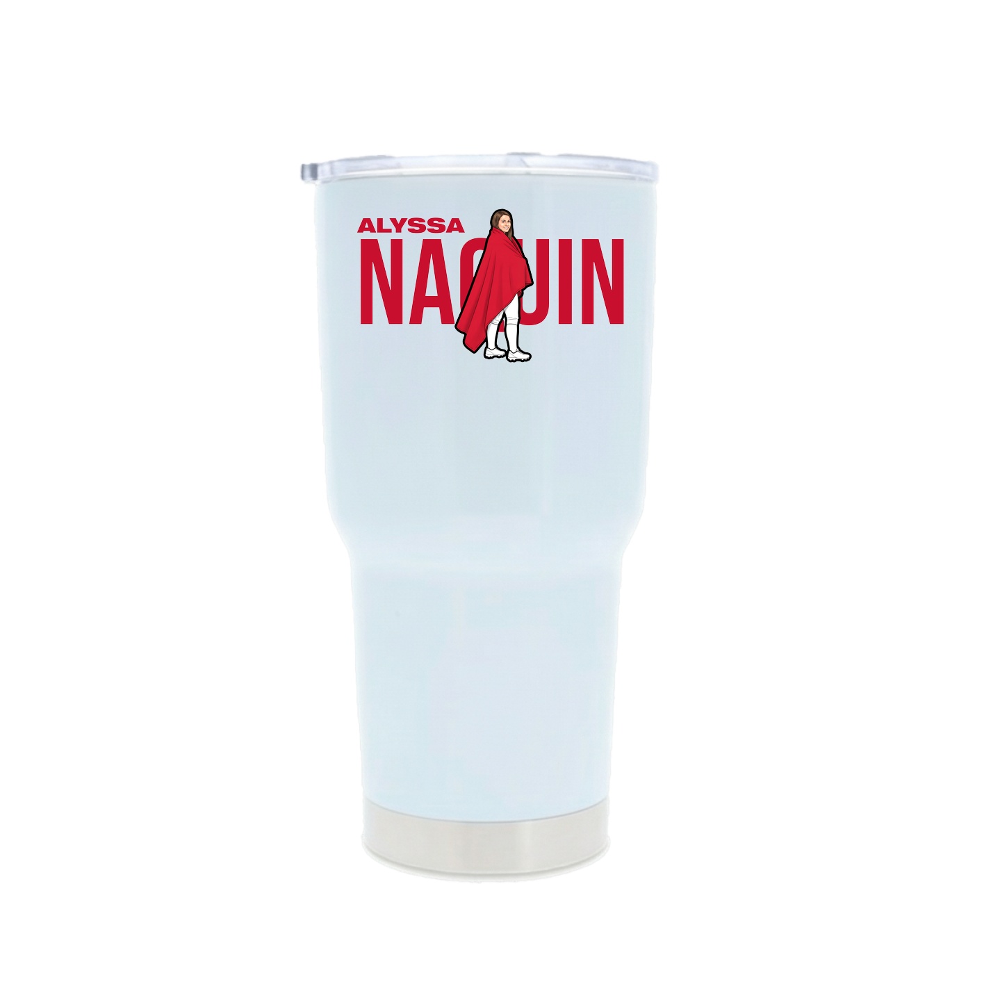 30oz Stainless Steel Tumbler — Player Name in White