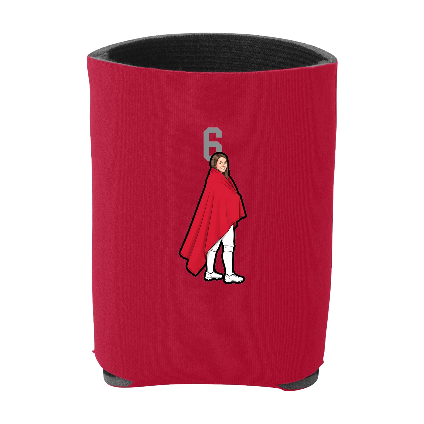 Can Holder — Number Top in Red