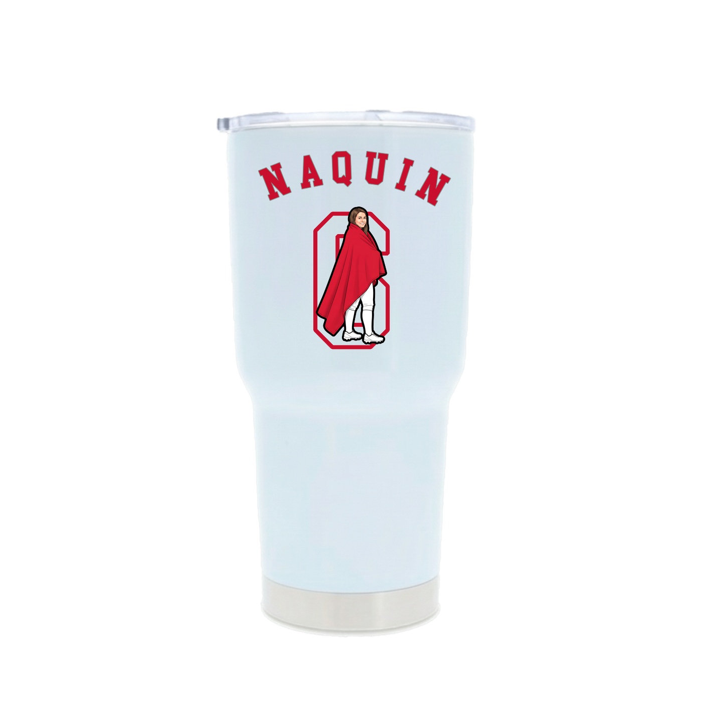 30oz Stainless Steel Tumbler — Shirsey Arch in White