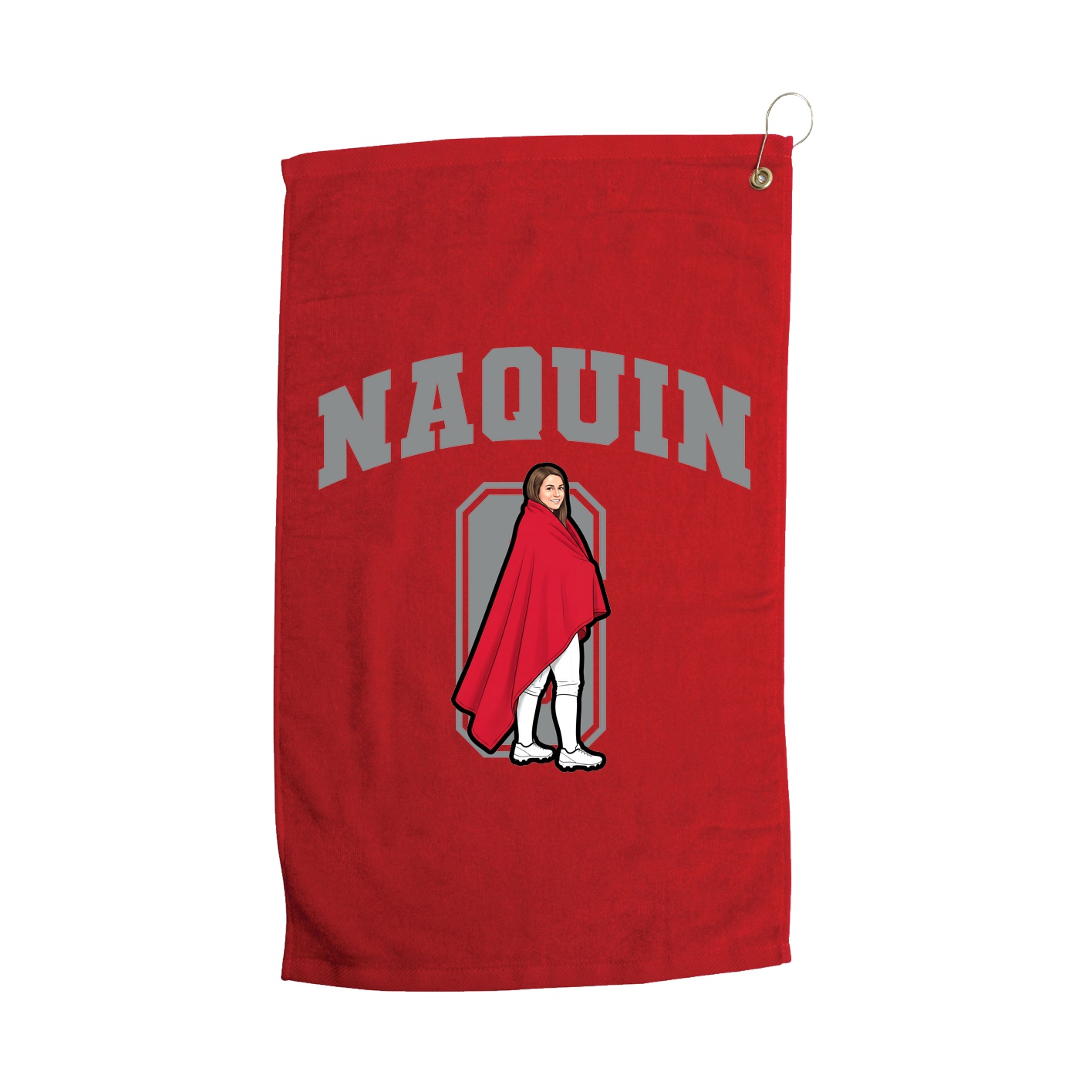 Golf Towel — Number in Red