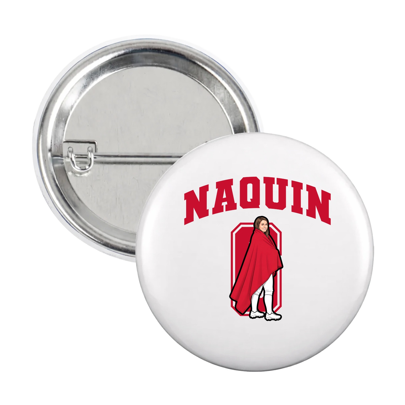 Game Day Button — Number in White