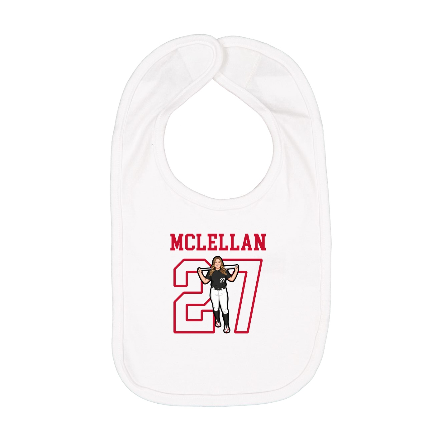 Infant Bib — Shirsey in White