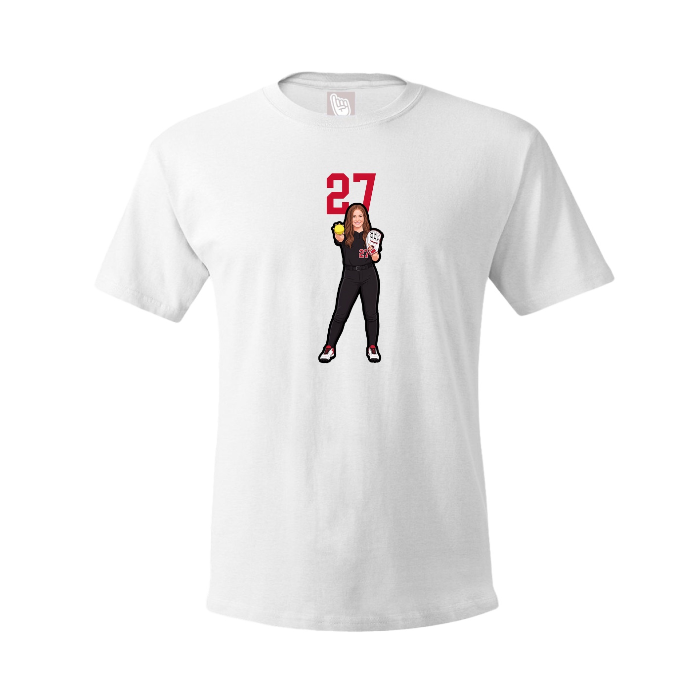 Tee — Number Top in White