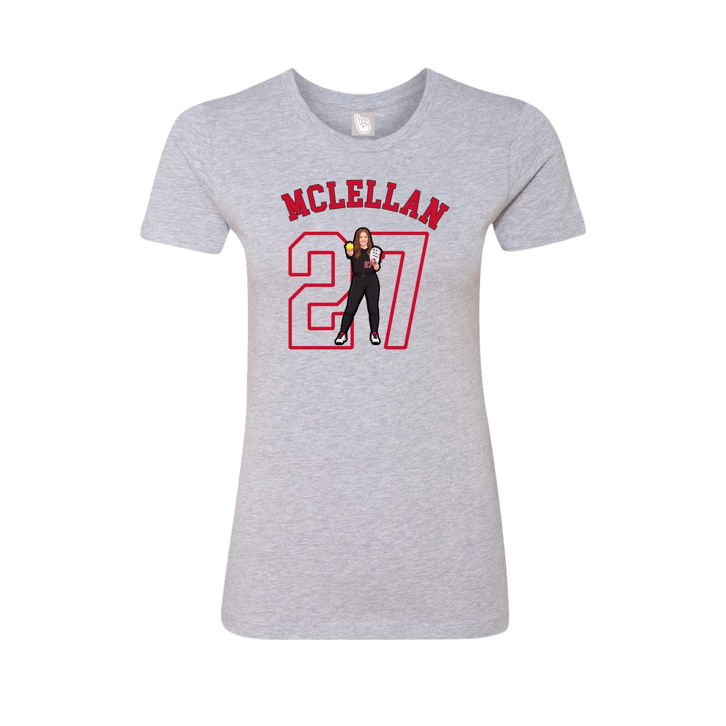 Fitted Women's Tee — Shirsey Arch in Grey