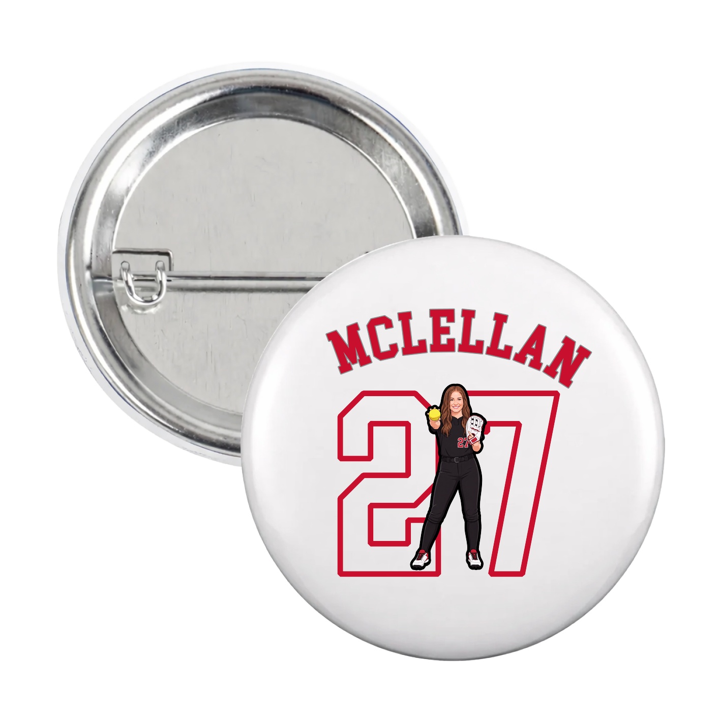 Game Day Button — Shirsey Arch in White