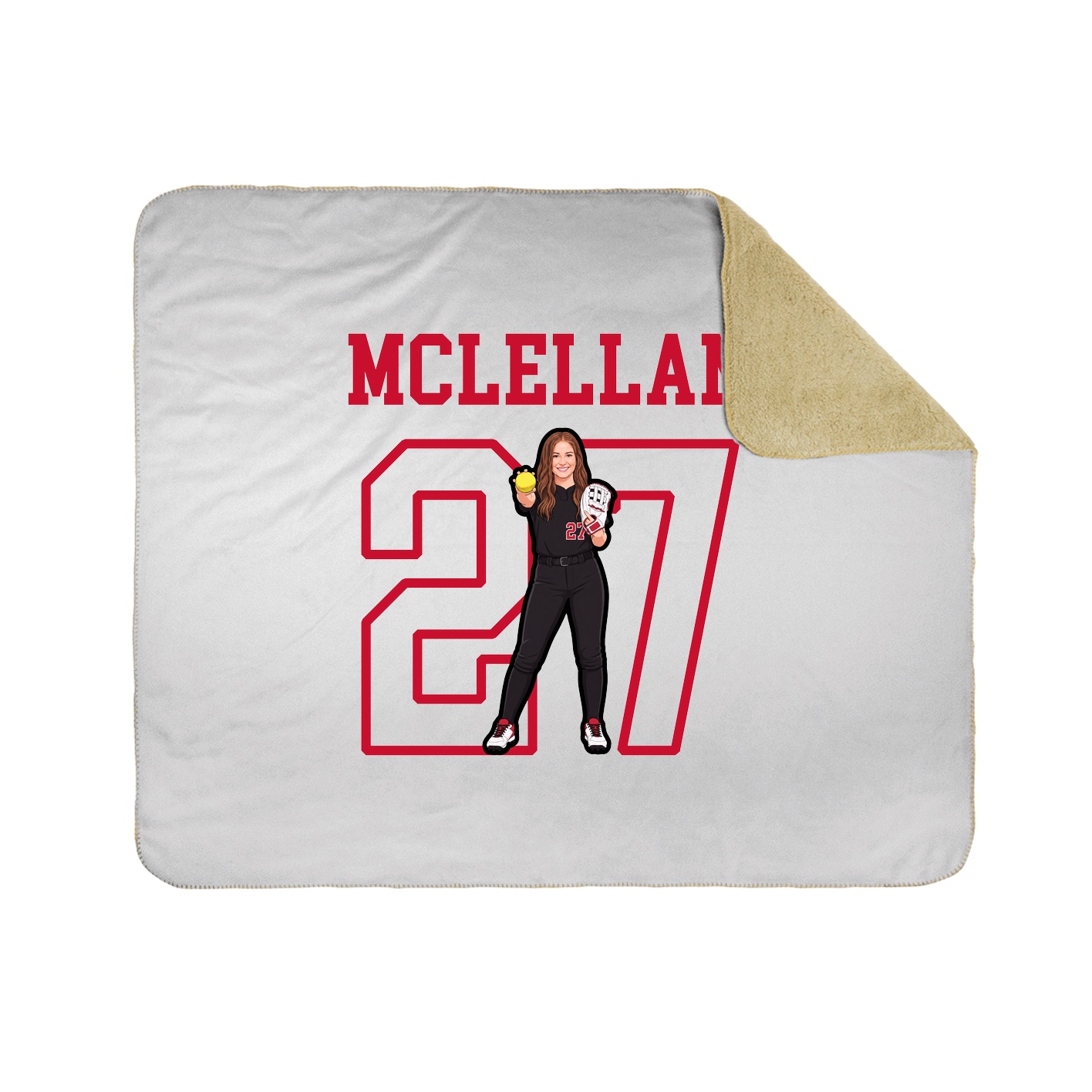 Throw Blanket — Shirsey in White