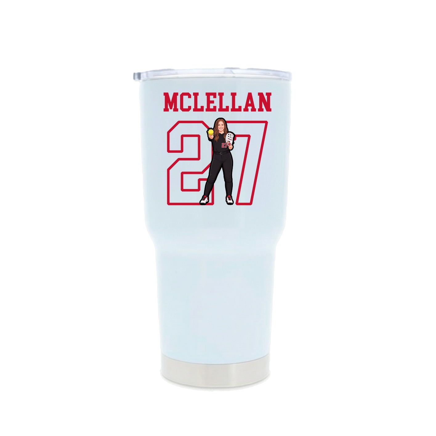 30oz Stainless Steel Tumbler — Shirsey in White
