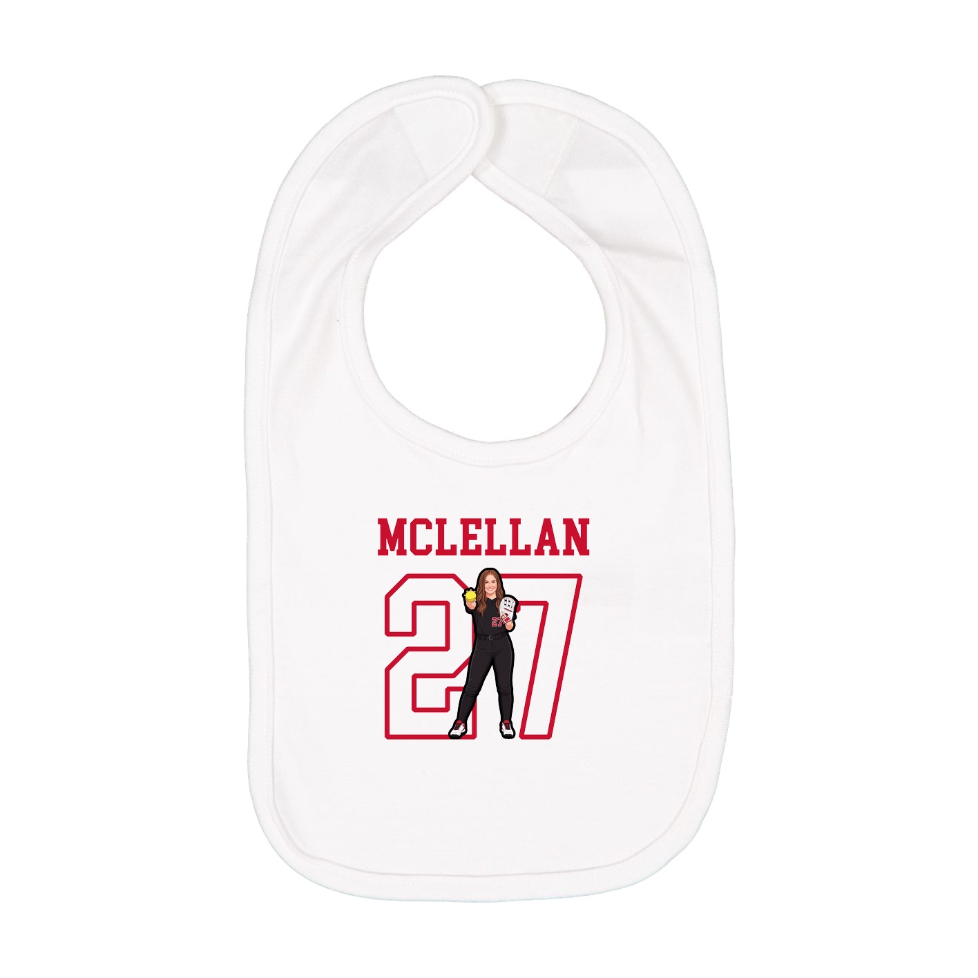Infant Bib — Shirsey in White