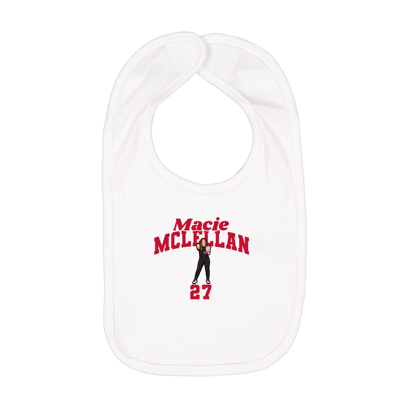 Infant Bib — Signature Arch in White