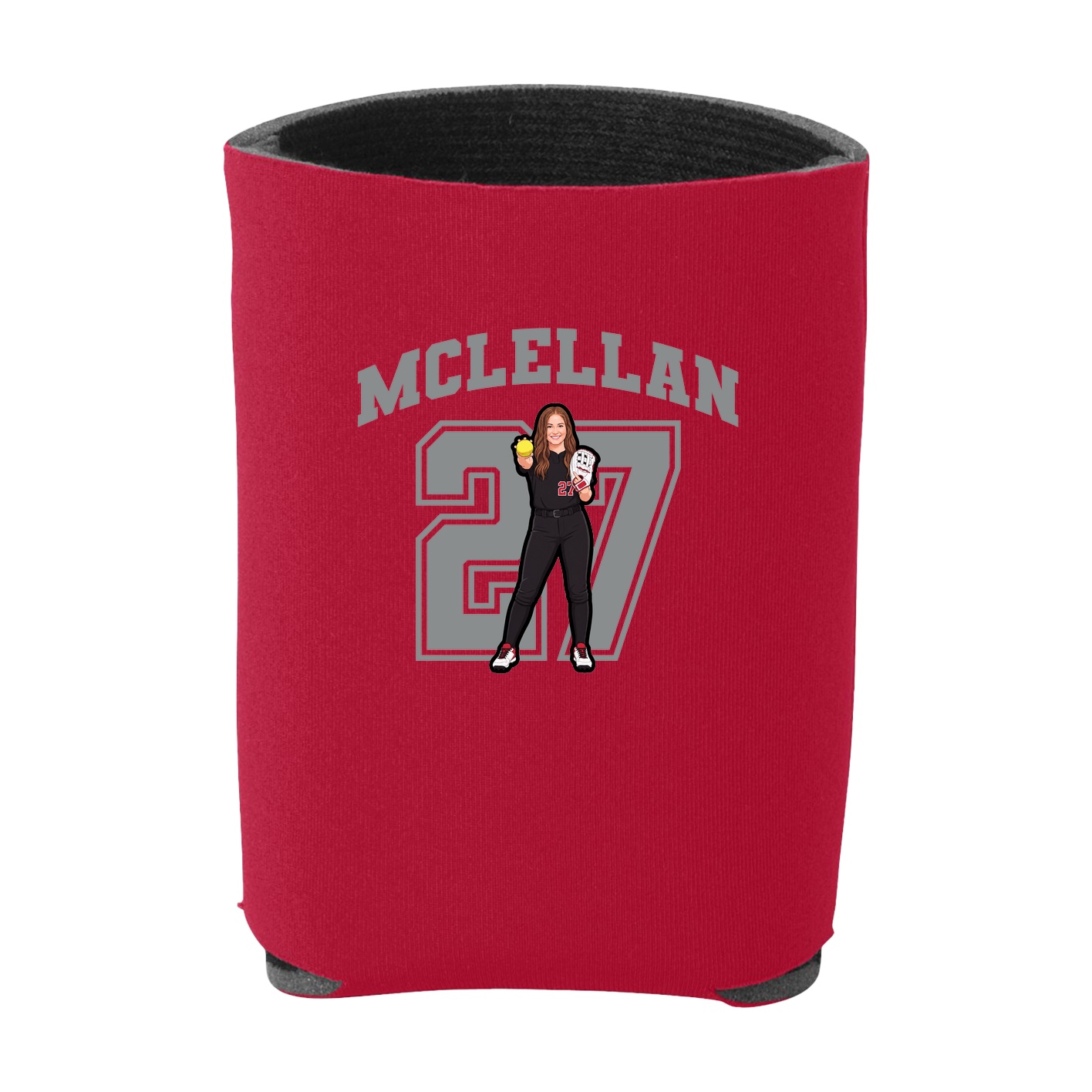 Can Holder — Number in Red