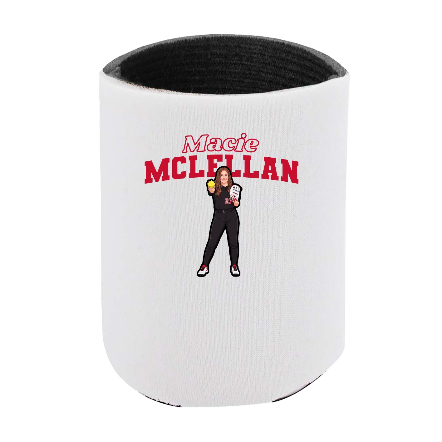 Can Holder — Name Arch in White