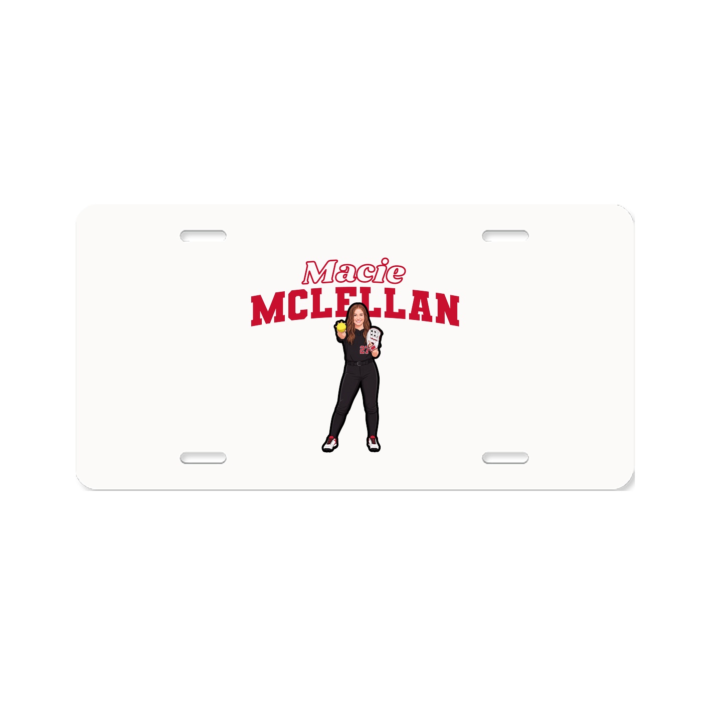 License Plate — Name Arch in Classic