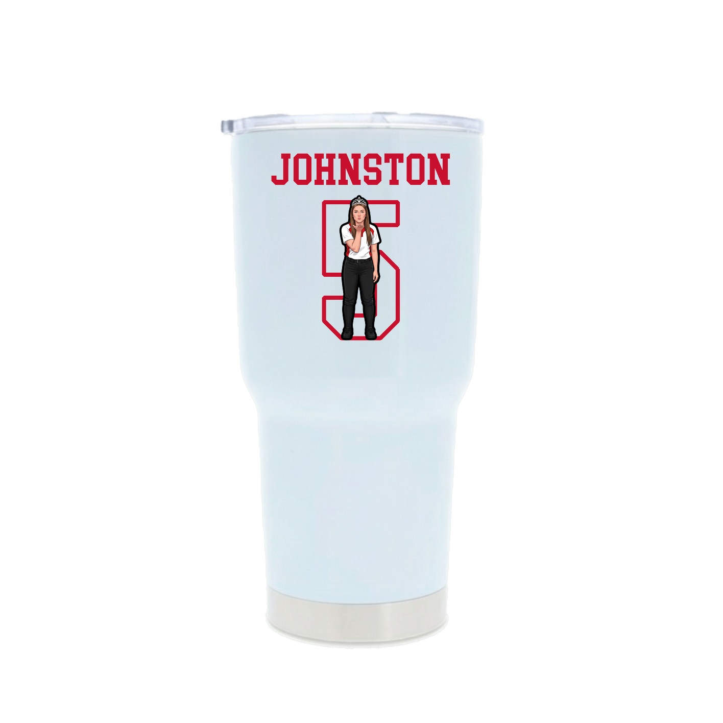 30oz Stainless Steel Tumbler — Shirsey in White