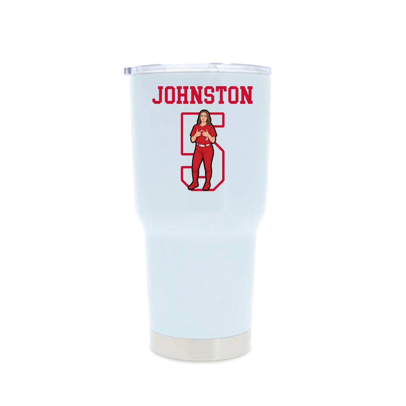 30oz Stainless Steel Tumbler — Shirsey in White