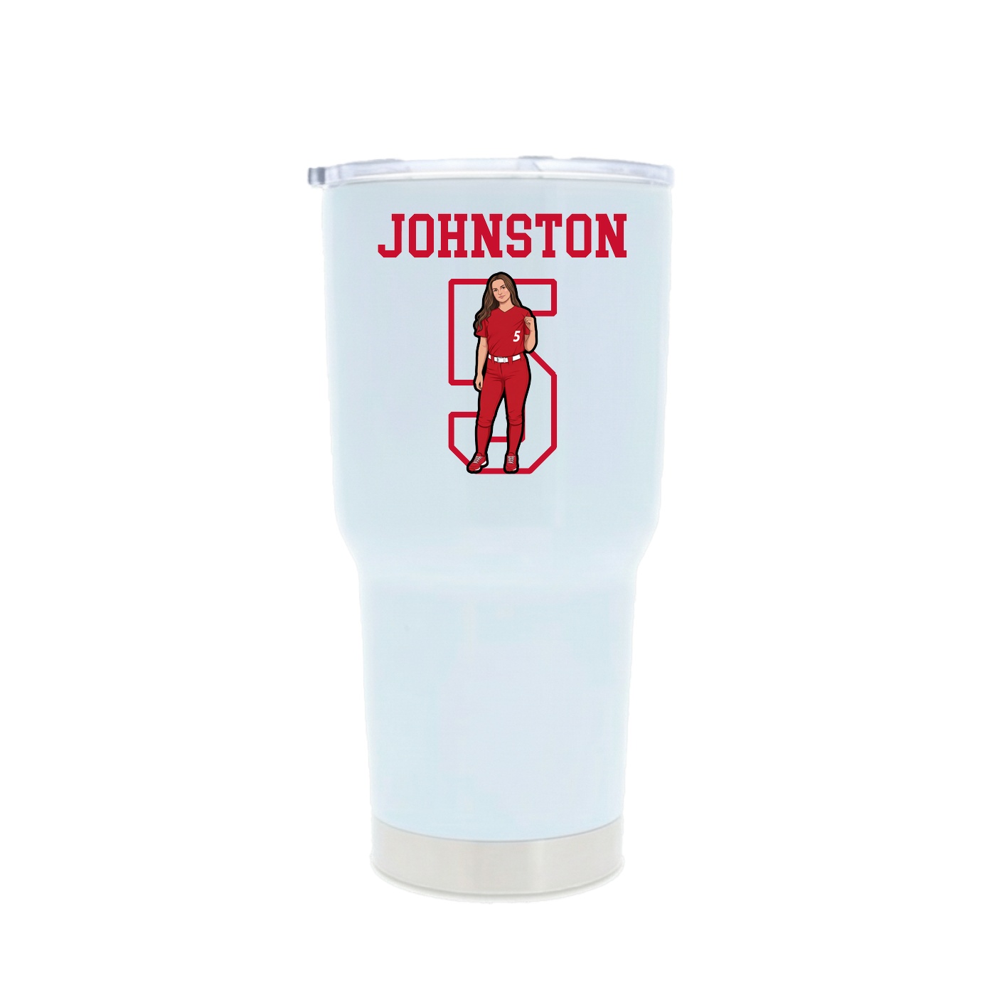 30oz Stainless Steel Tumbler — Shirsey in White