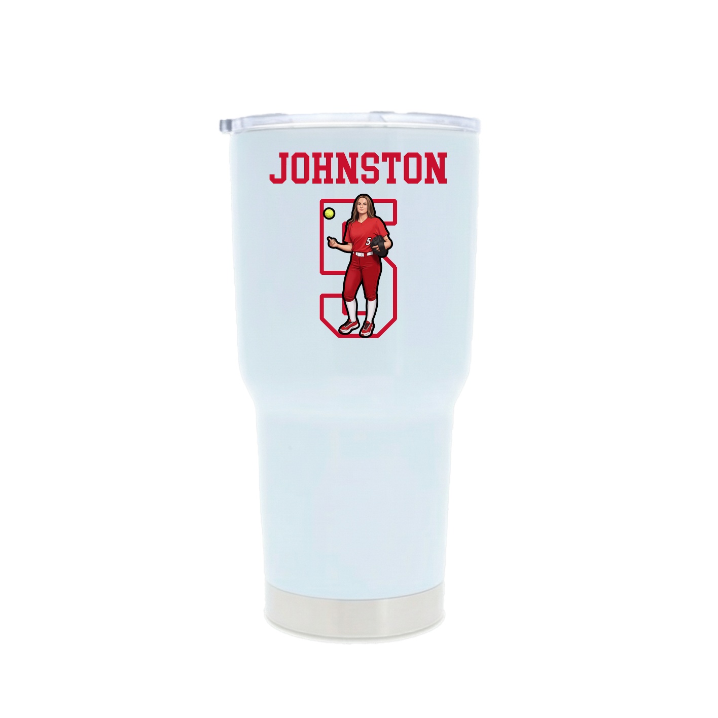 30oz Stainless Steel Tumbler — Shirsey in White