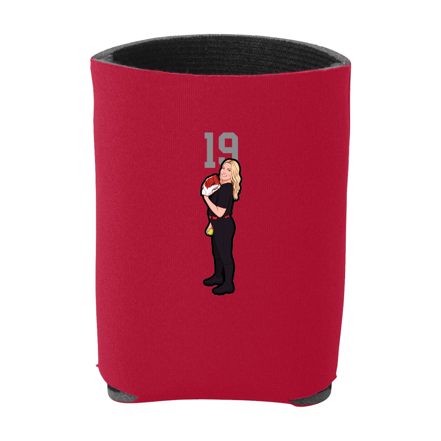 Can Holder — Number Top in Red