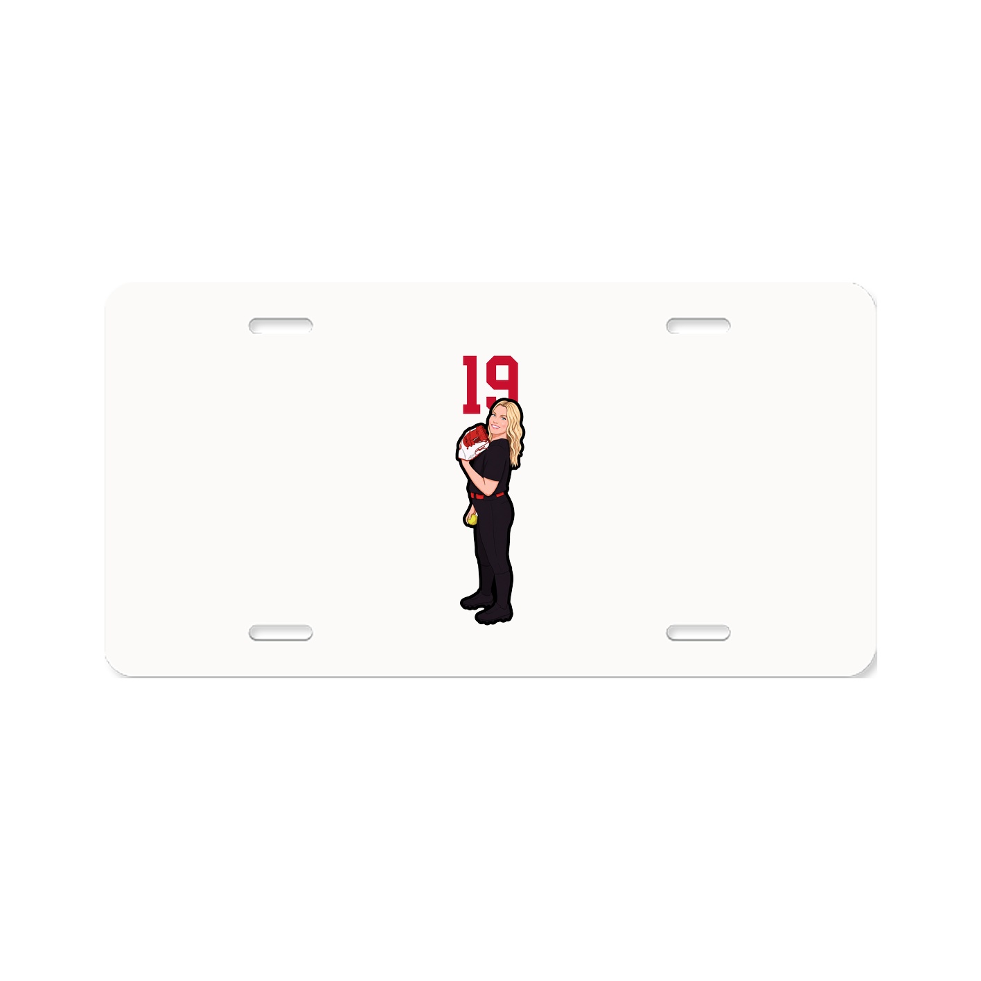 License Plate — Number Top in Classic