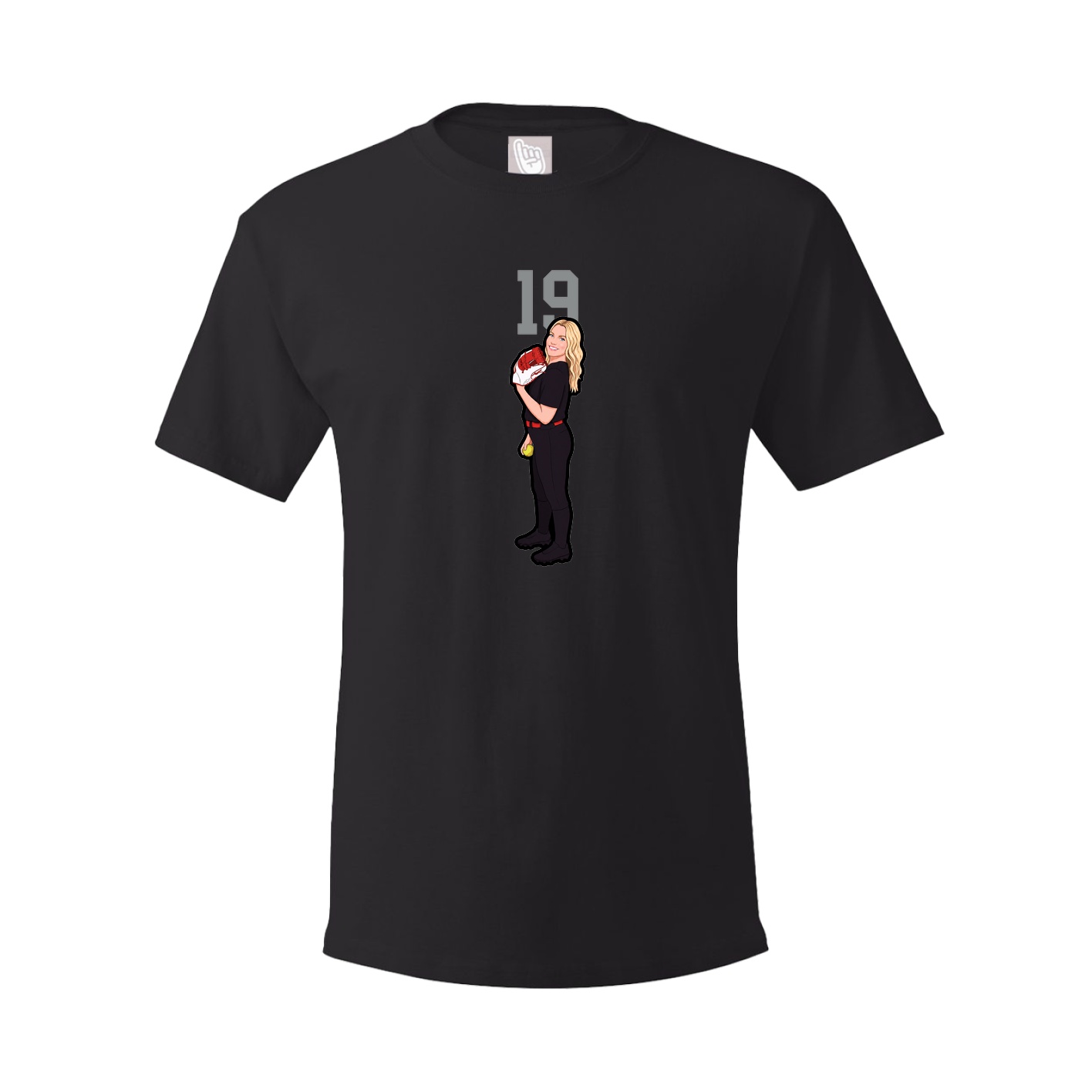 Youth Tee — Number Top in Black