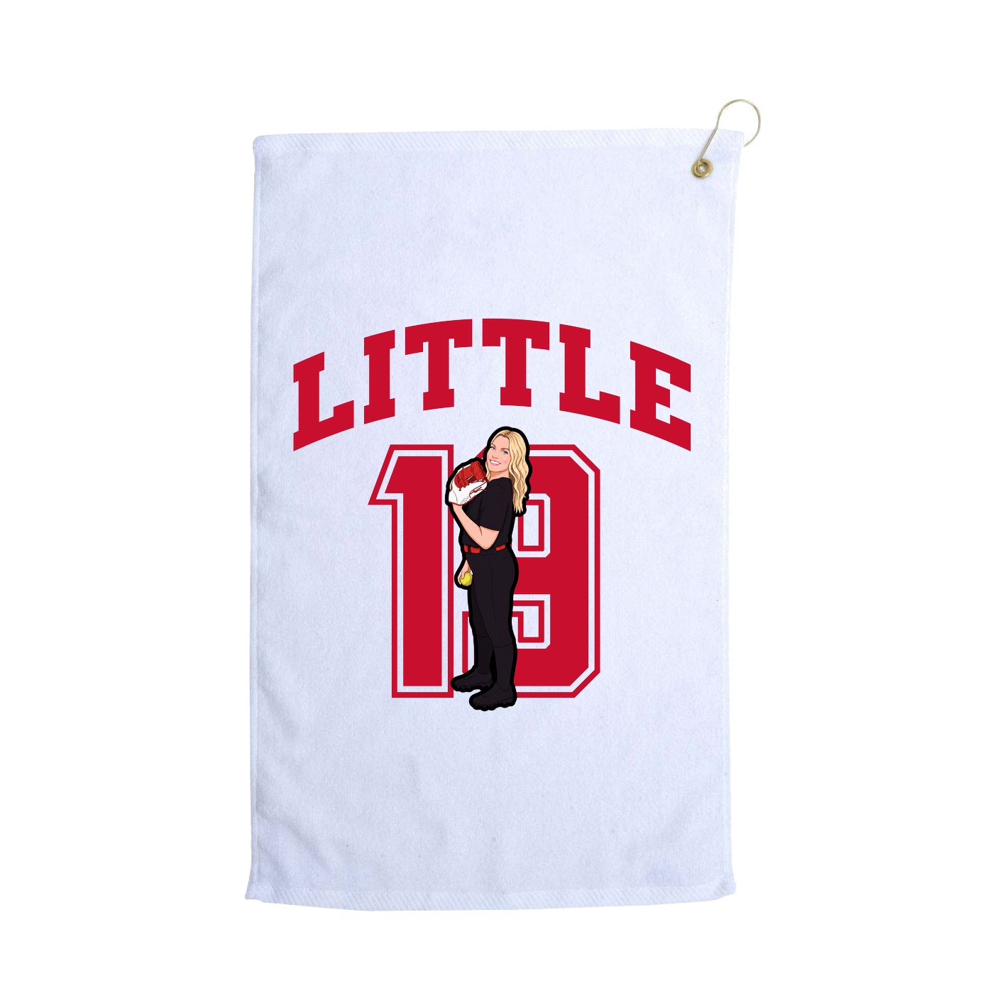 Golf Towel — Number in White