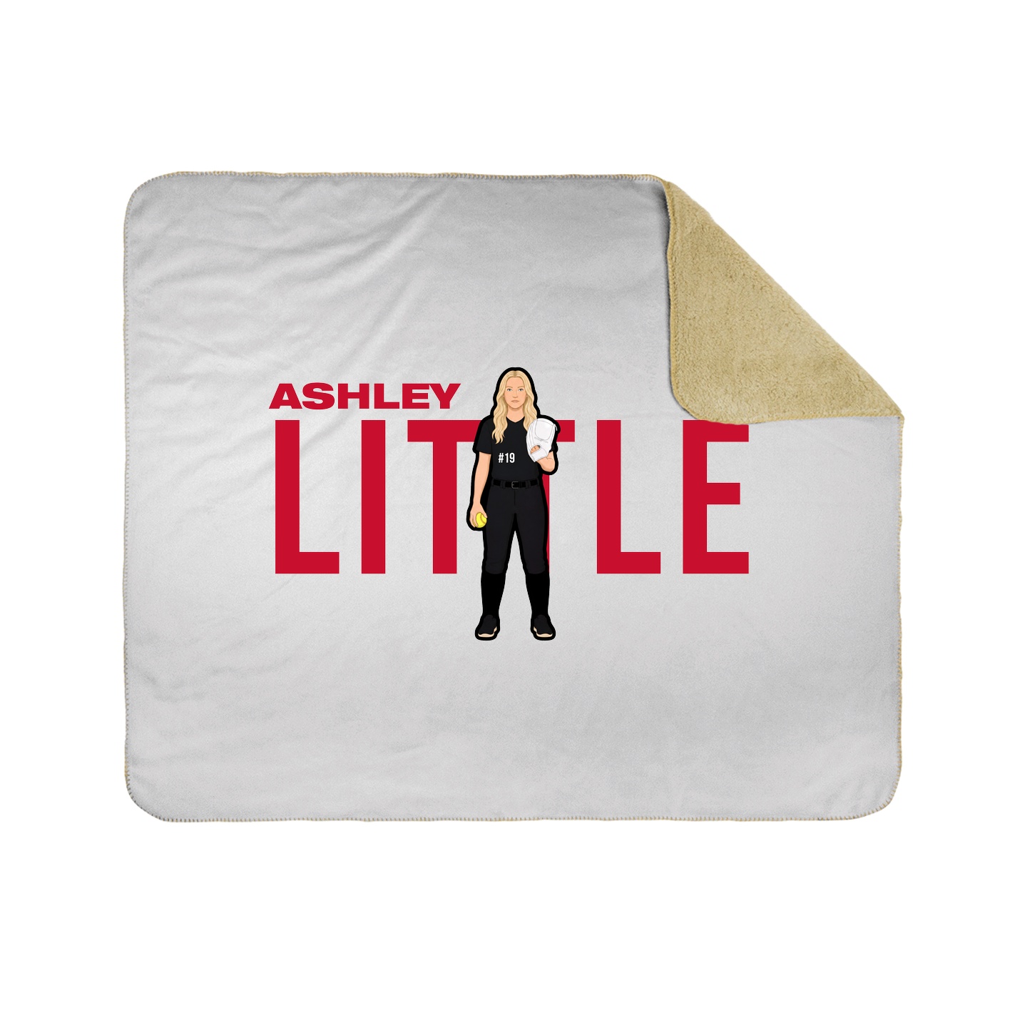Throw Blanket — Player Name in White