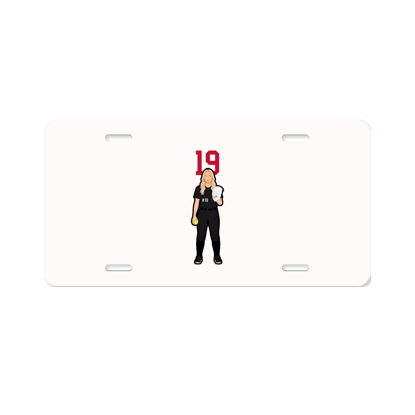 License Plate — Number Top in Classic