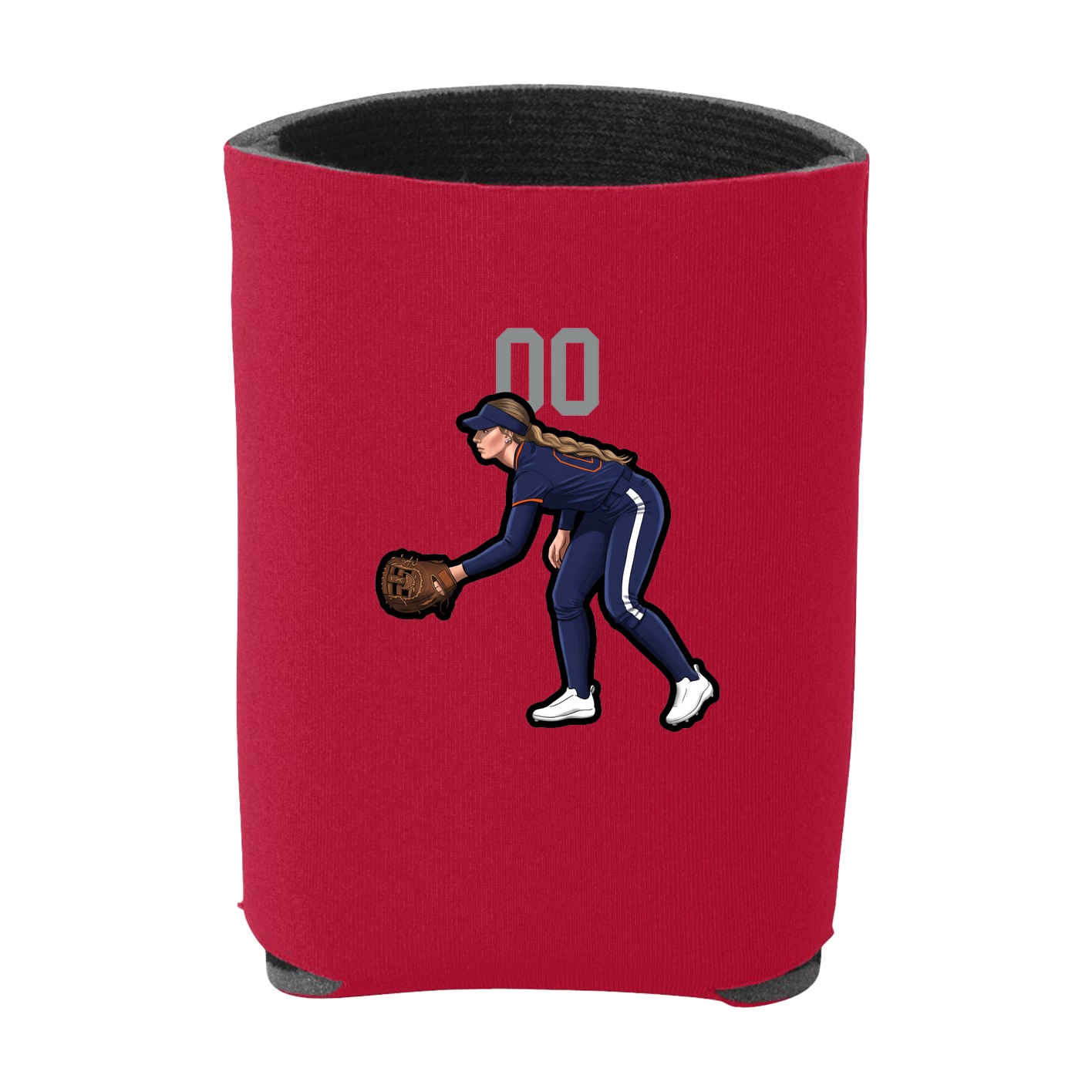 Can Holder — Number Top in Red