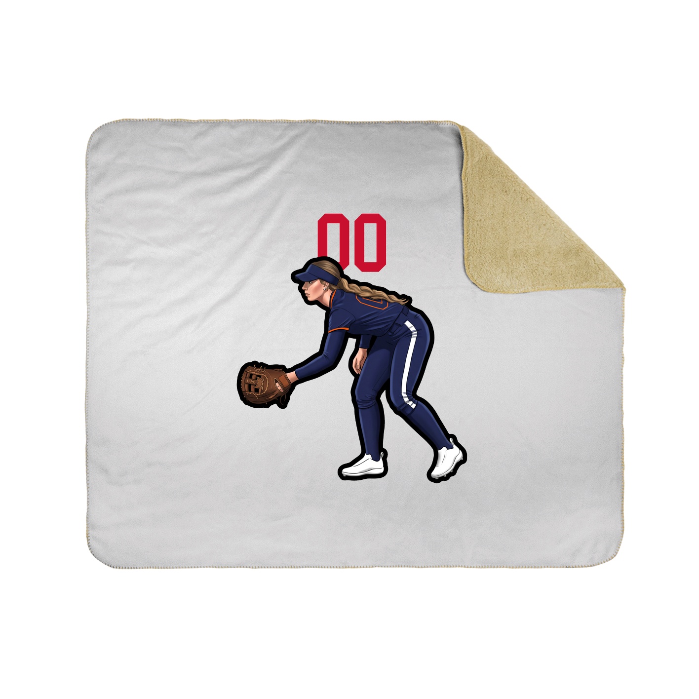 Throw Blanket — Number Top in White