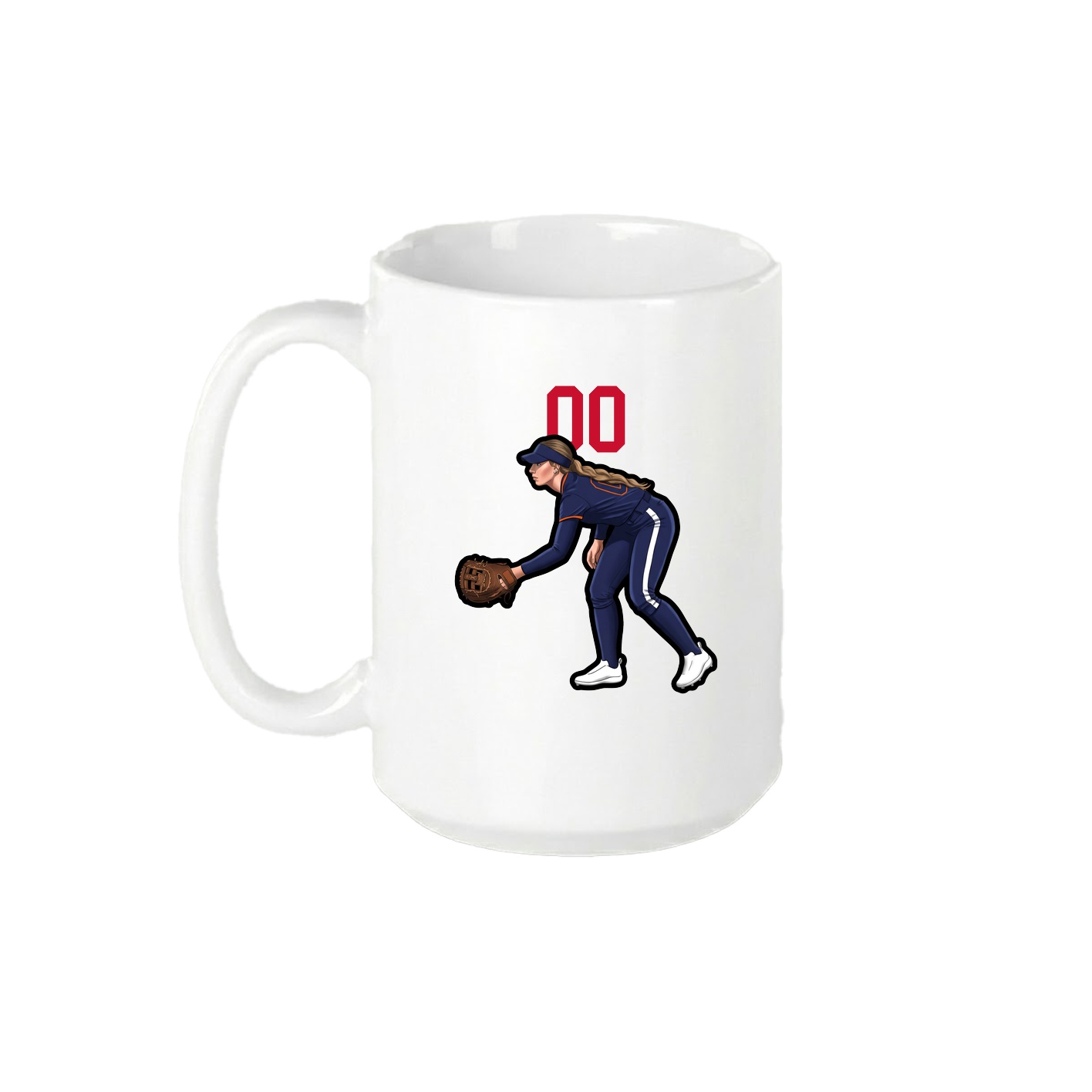 15oz Coffee Mug — Number Top in White