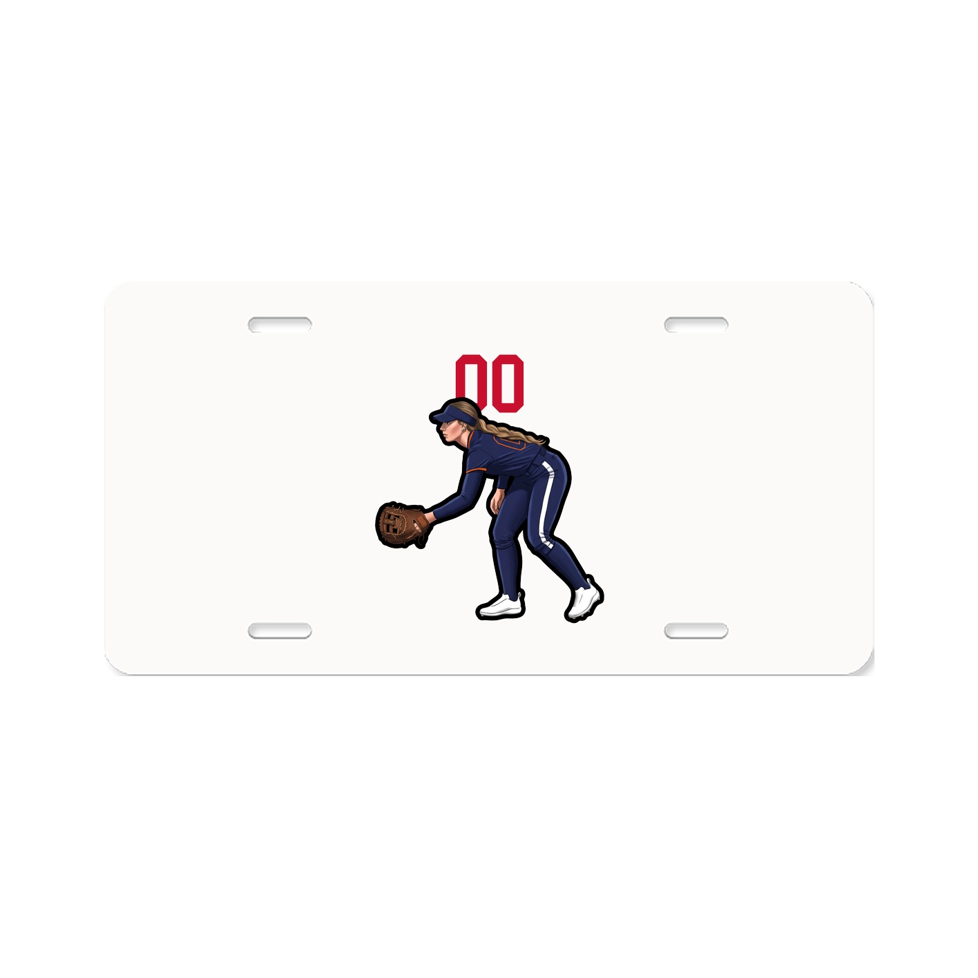 License Plate — Number Top in Classic