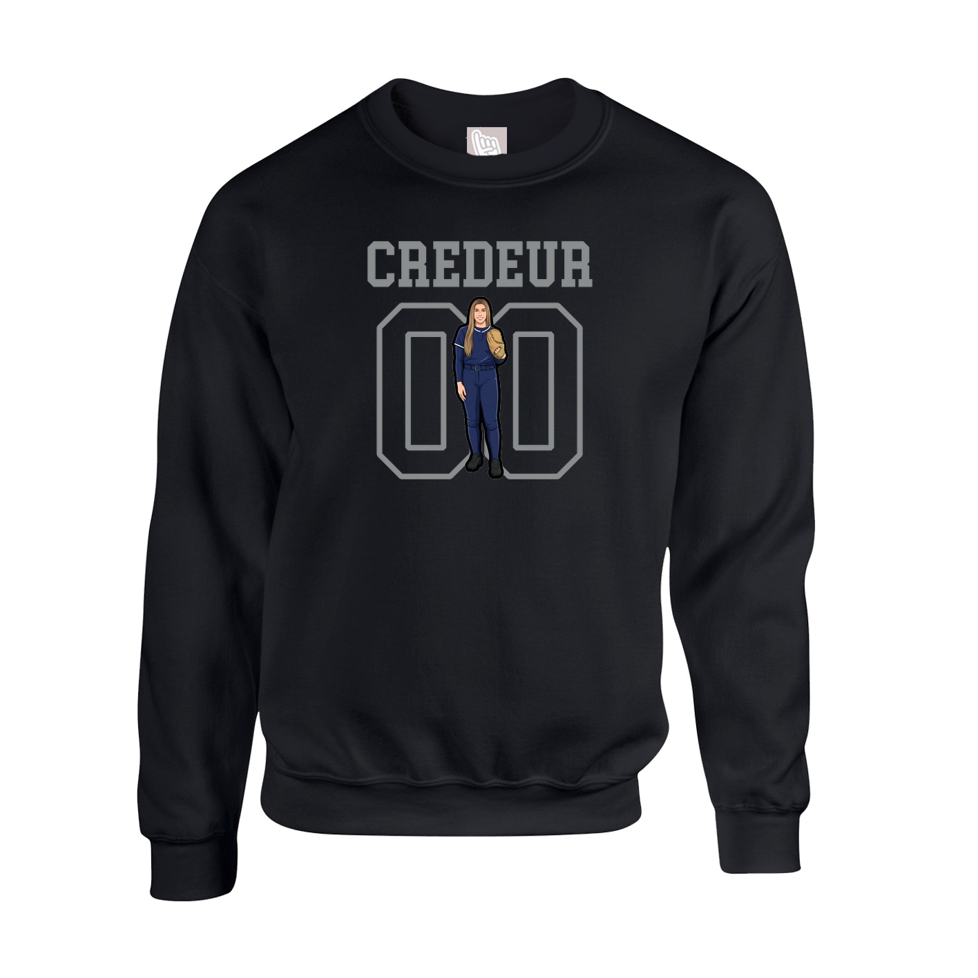 Fleece Crew — Shirsey in Black