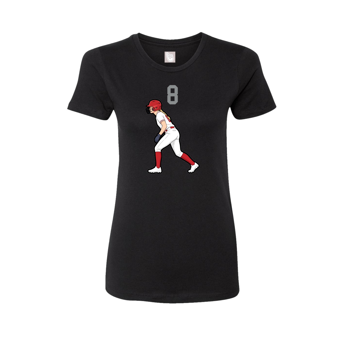 Womens Tee — Number Top in Black