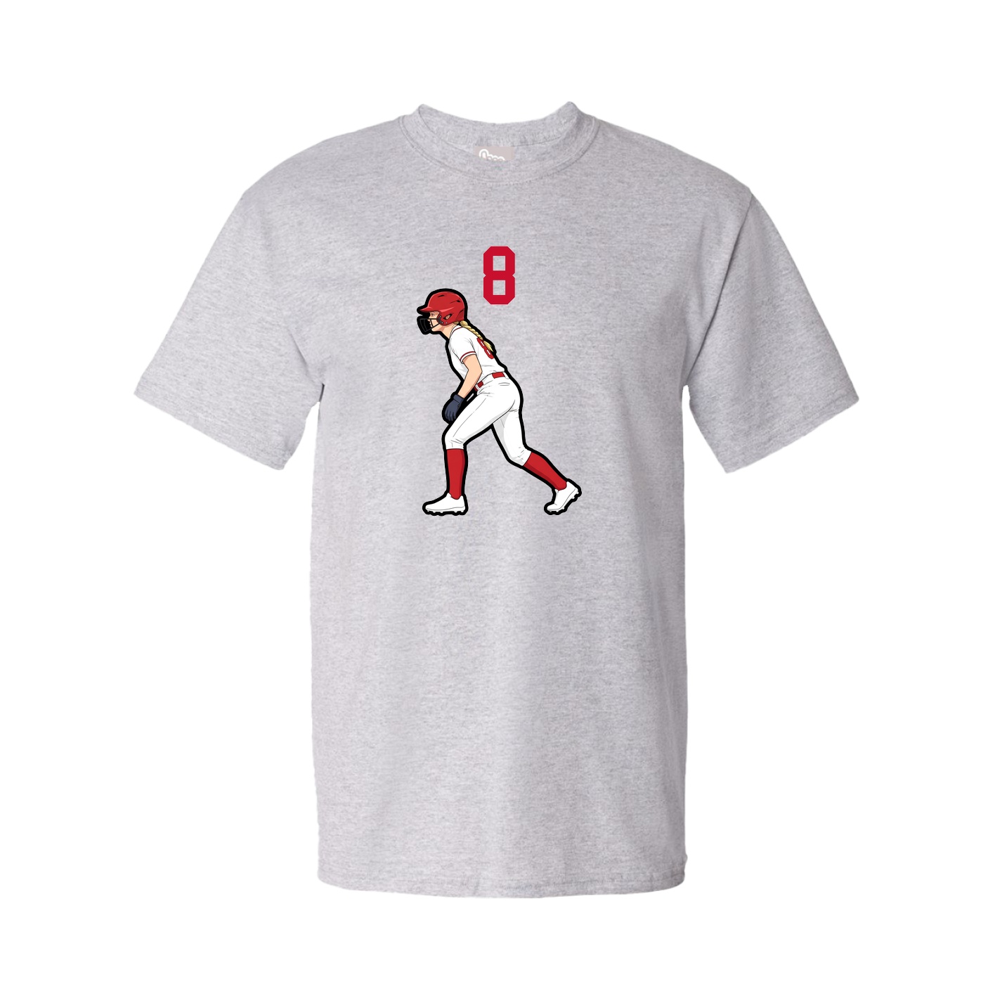 Youth Tee — Number Top in Grey