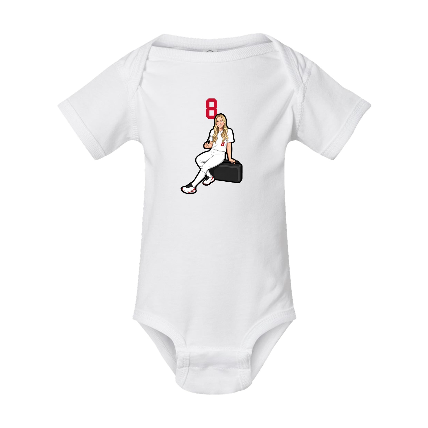 Baby Onesie — Number Top in White