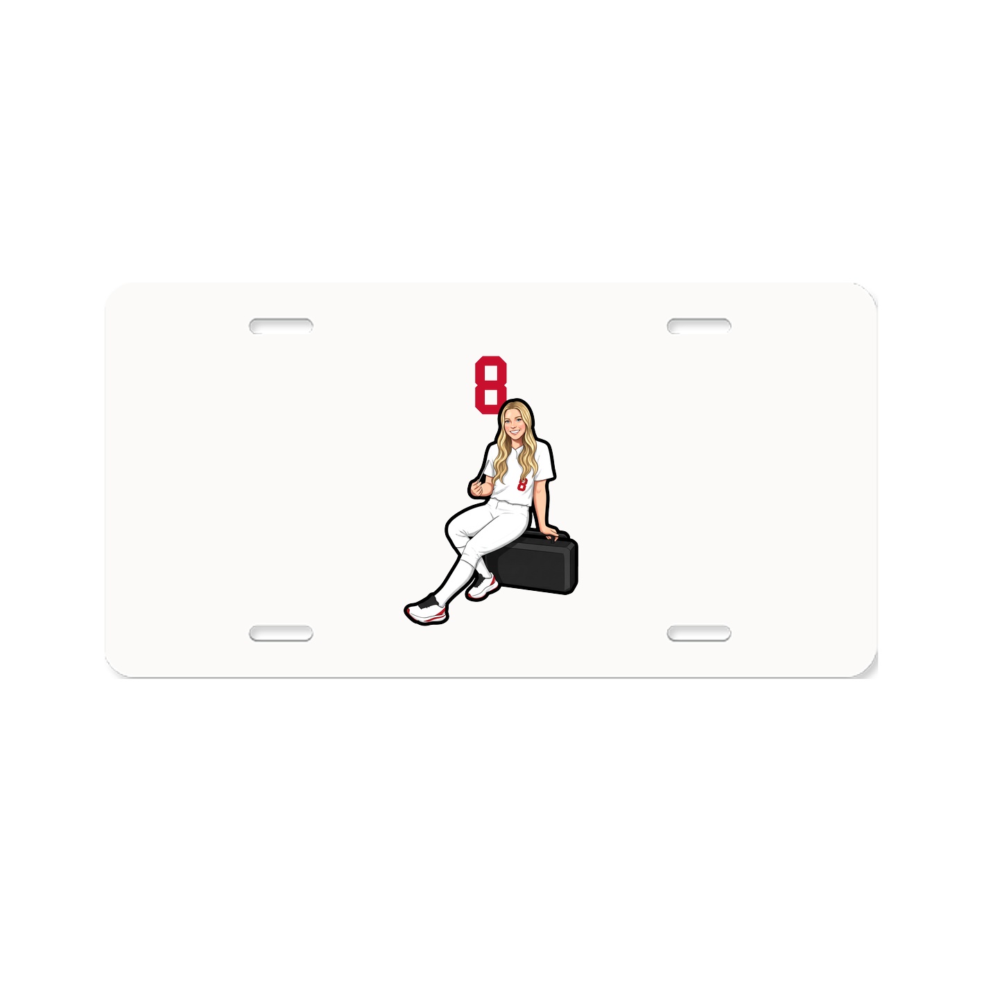 License Plate — Number Top in Classic